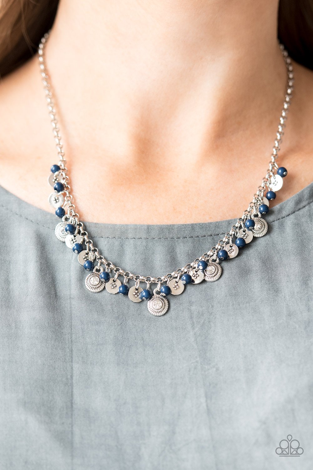 Fashion Formal Blue Necklace - Justen Jewels