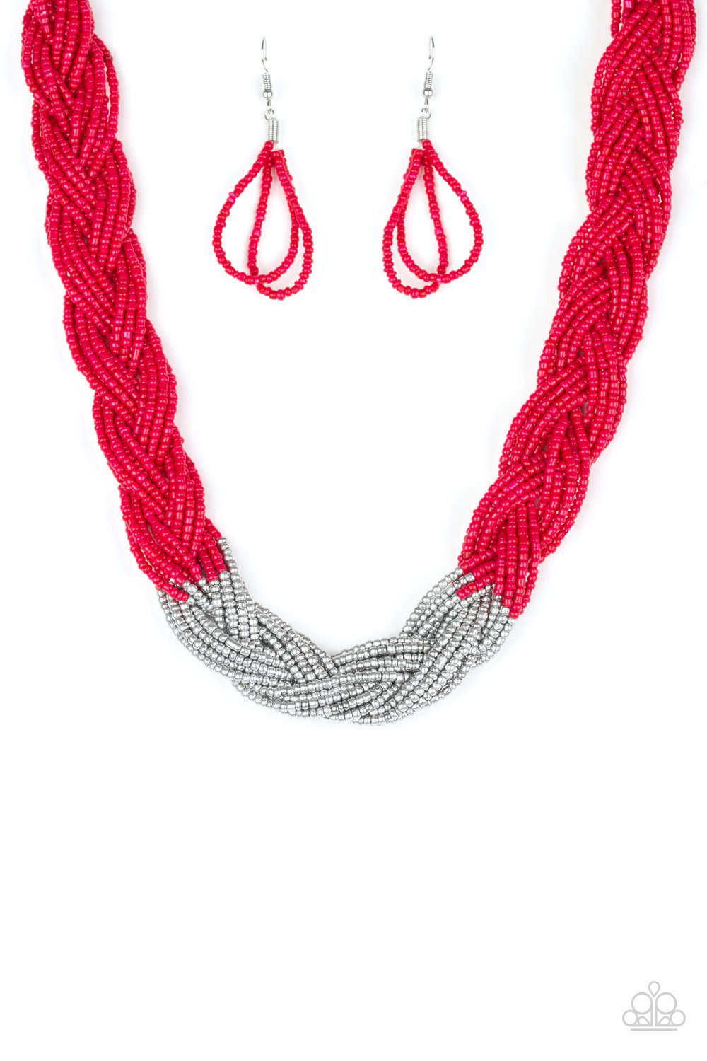 Brazilian Brilliance Red Seed Bead Necklace - Justen Jewels