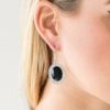 Only Fame In Town Black Earrings
