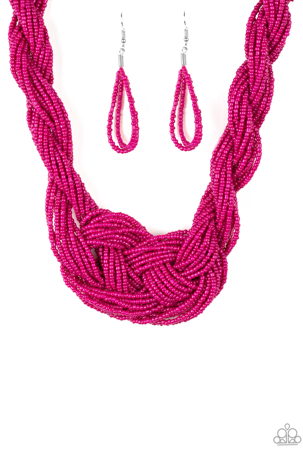 pink sea bead necklace paparazzi