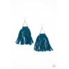 Modern Day Macrame Blue Earrings