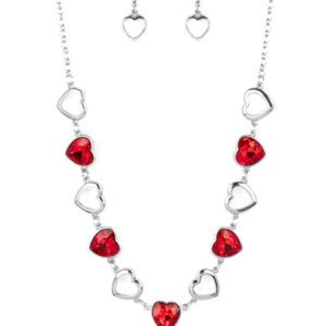 Contemporary Cupid Red Necklace