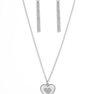 So This Is Love White Necklace